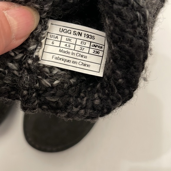 UGG WINTER WEDGED KNIT BOOTS WOMENS SIZE 6 - Picture 8 of 14
